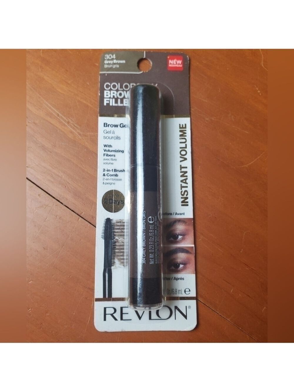 Revlon Colorstay Brow Fiber Filler 304, Gray Brown